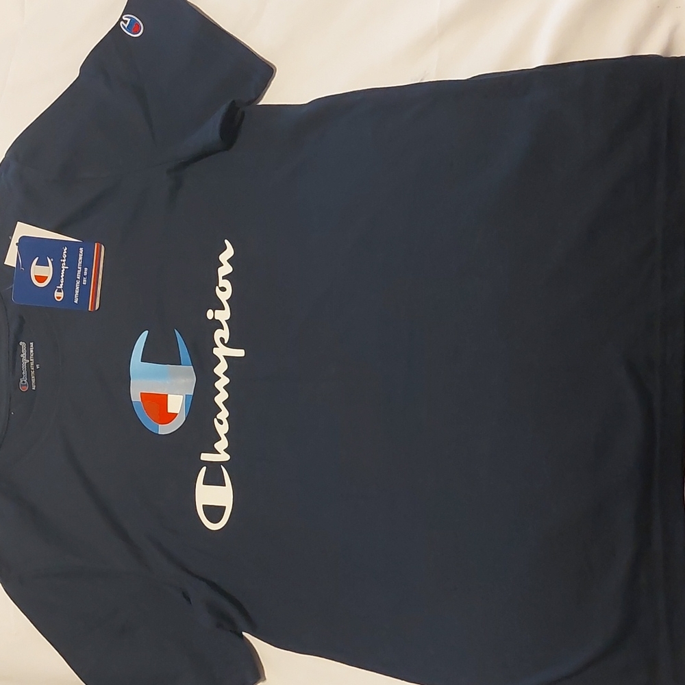 BOYS CHAMPION TEE COLOR NAVY SIZE XL